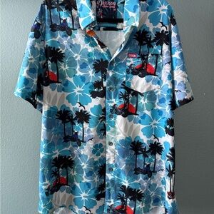 DIXXON Aloha Blue Floral Men's Shirt XL